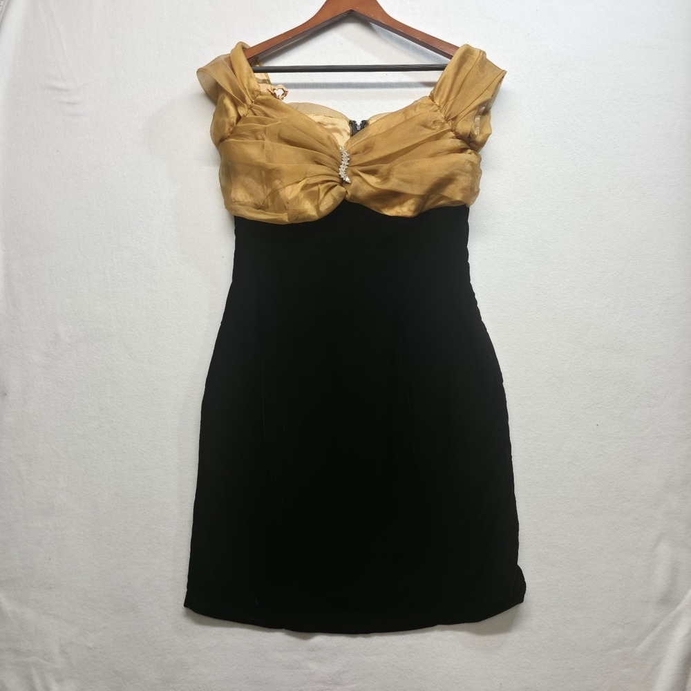 Vintage‎ Dave & Johnny Women's Two-Tone Colorblock Cocktail Dress Size 13-14